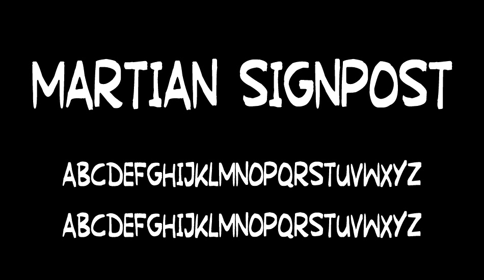 Martian Signpost font