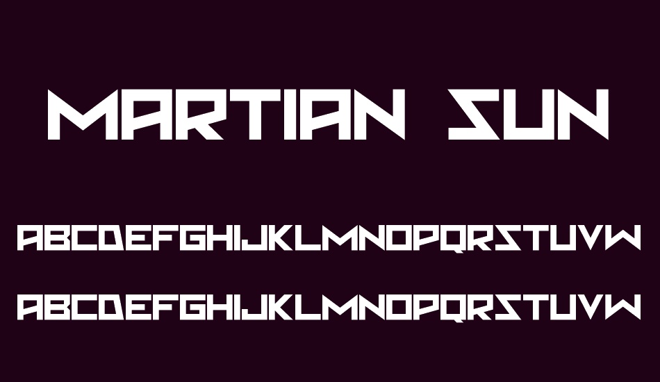 Martian Sunrise font