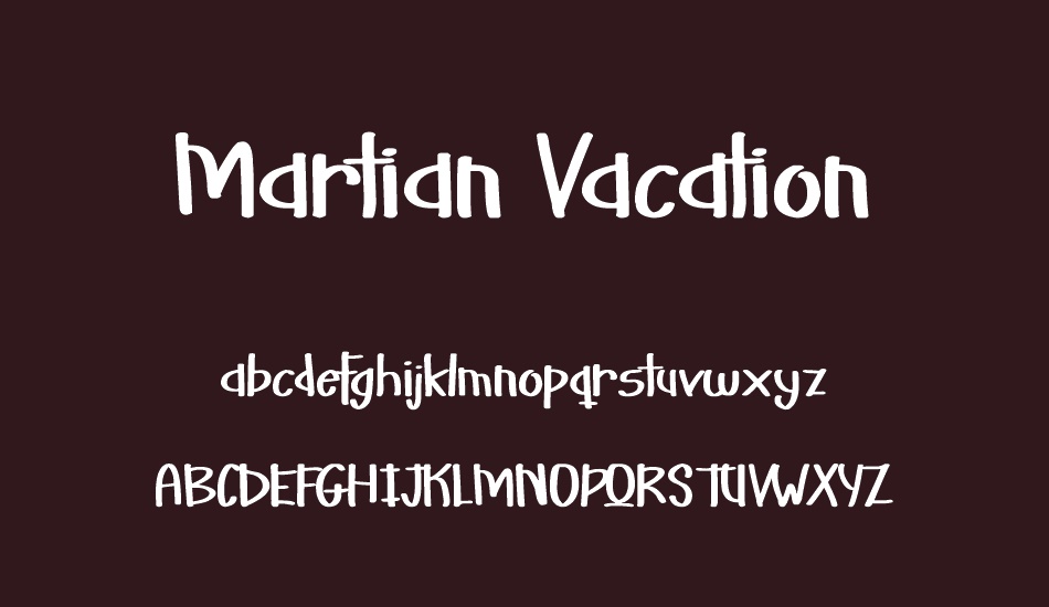 Martian Vacation font