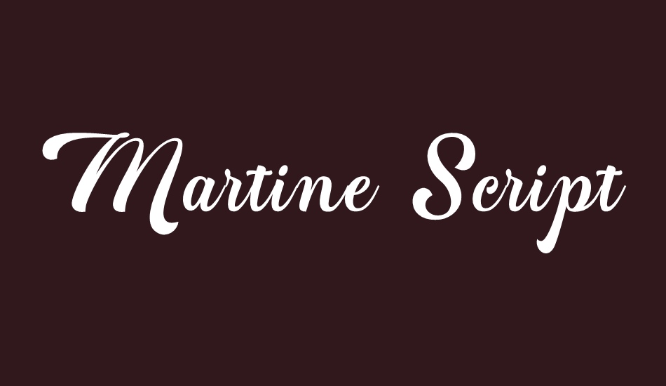 Martine Script font big