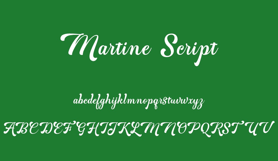 Martine Script font