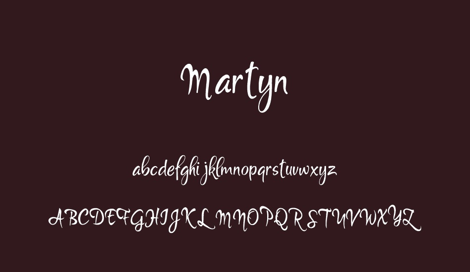 Martyn font