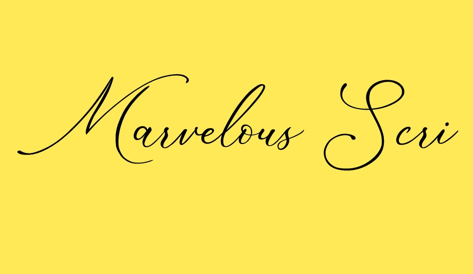 Marvelous Script Demo font big