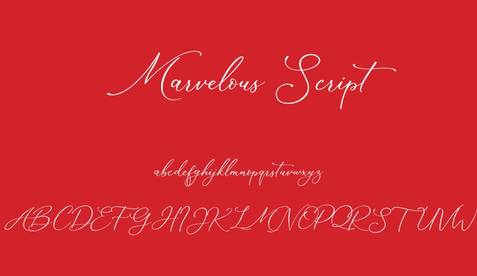 Marvelous Script Demo font