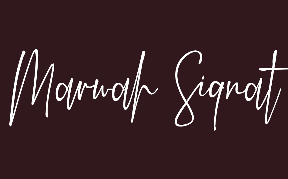 Marwah Signature font big