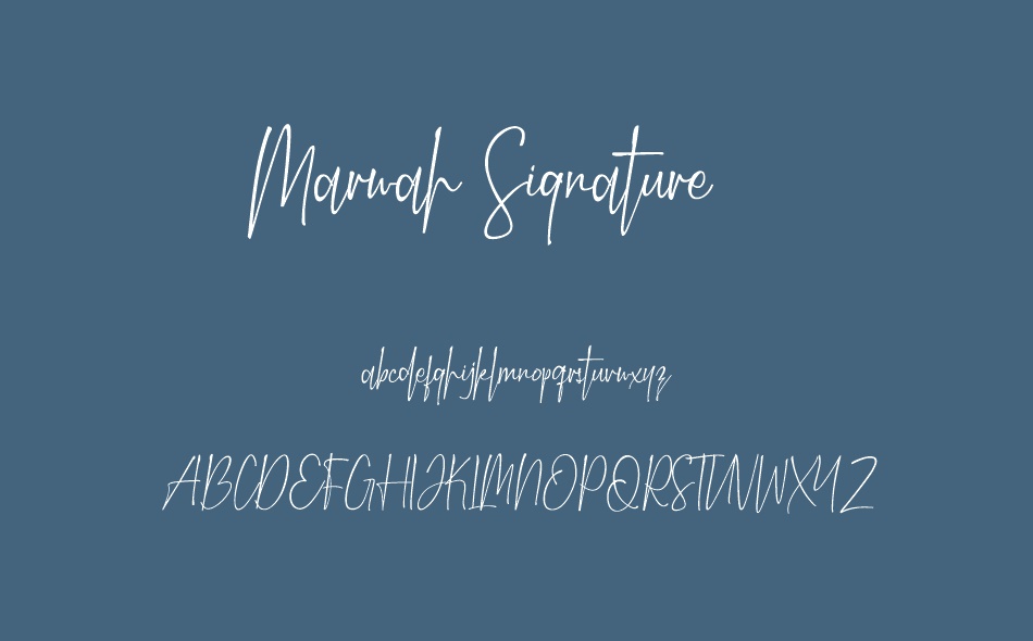 Marwah Signature font