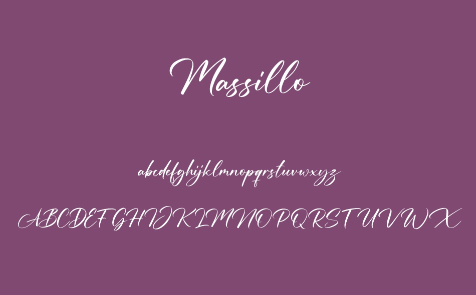 Massillo font