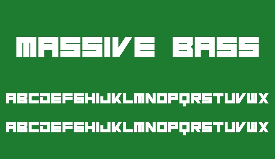 Massive Bassline font