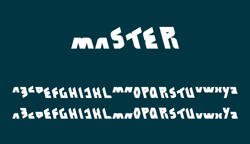 MASTER font