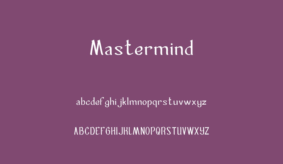 Mastermind font