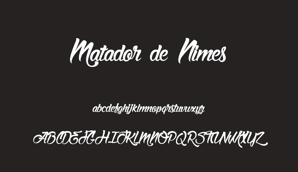 Matador de Nimes font