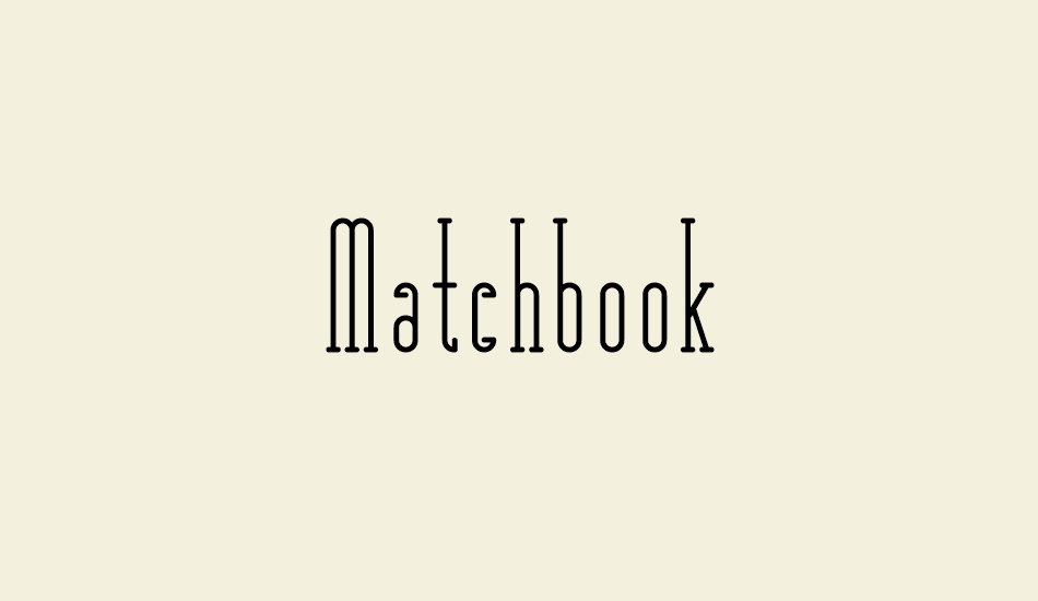 Matchbook font big