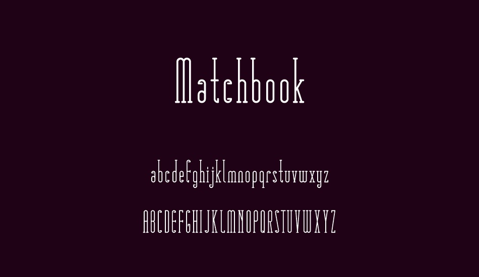 Matchbook font