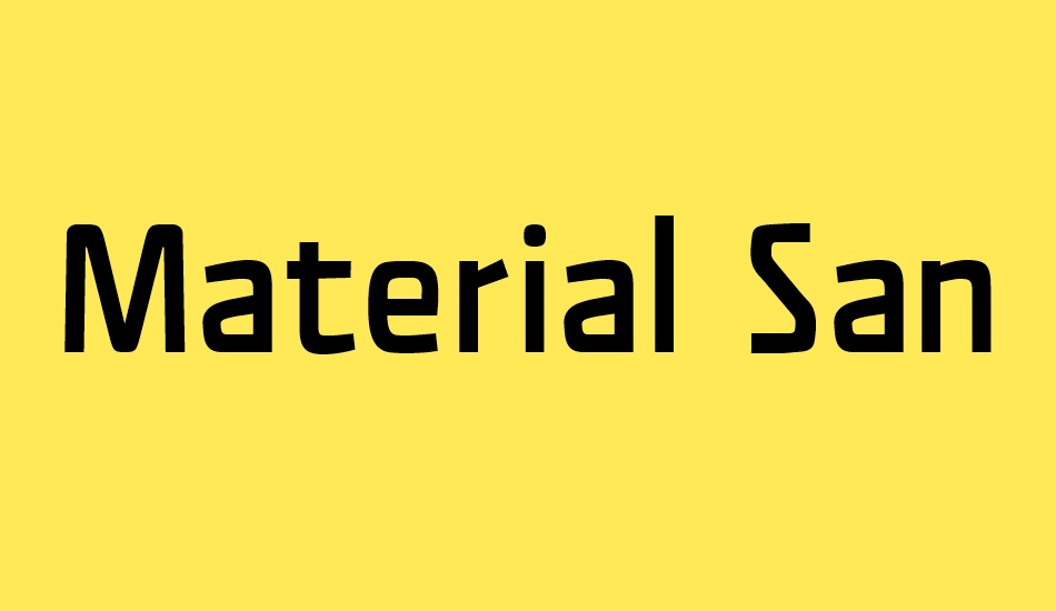 Material Sans font big