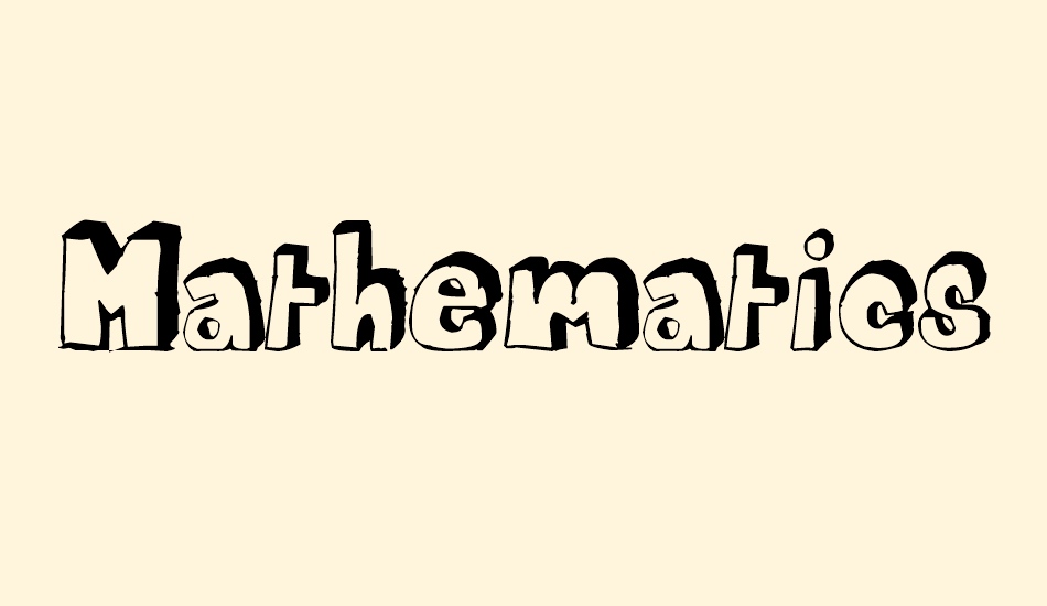 Mathematics Boredom font big