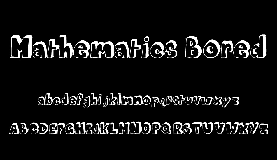 Mathematics Boredom font