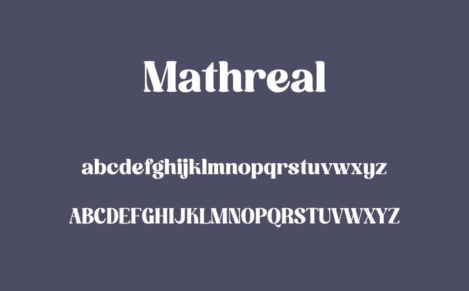 Mathreal font