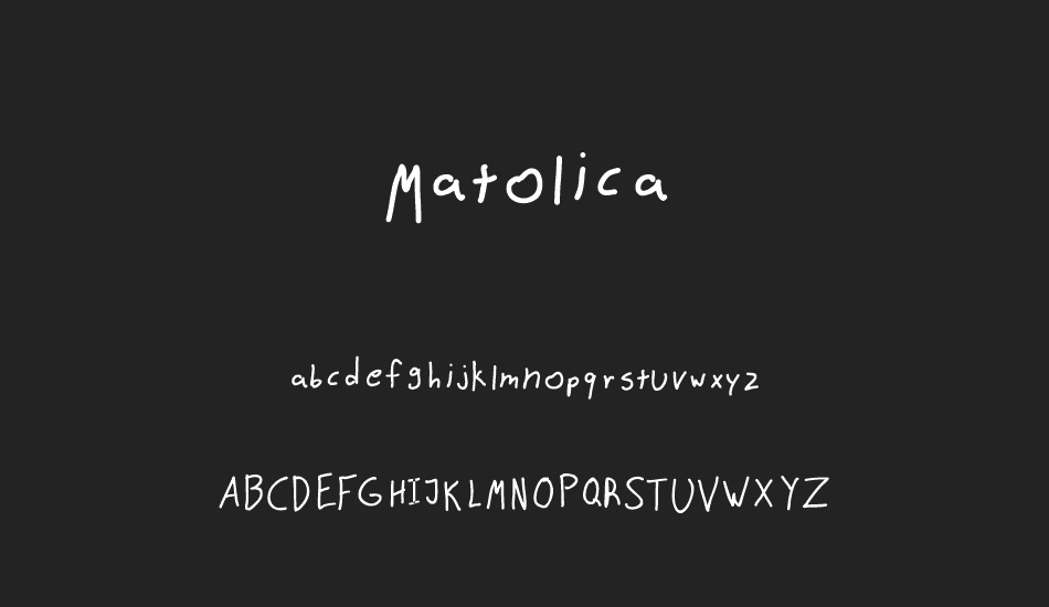 Matolica font