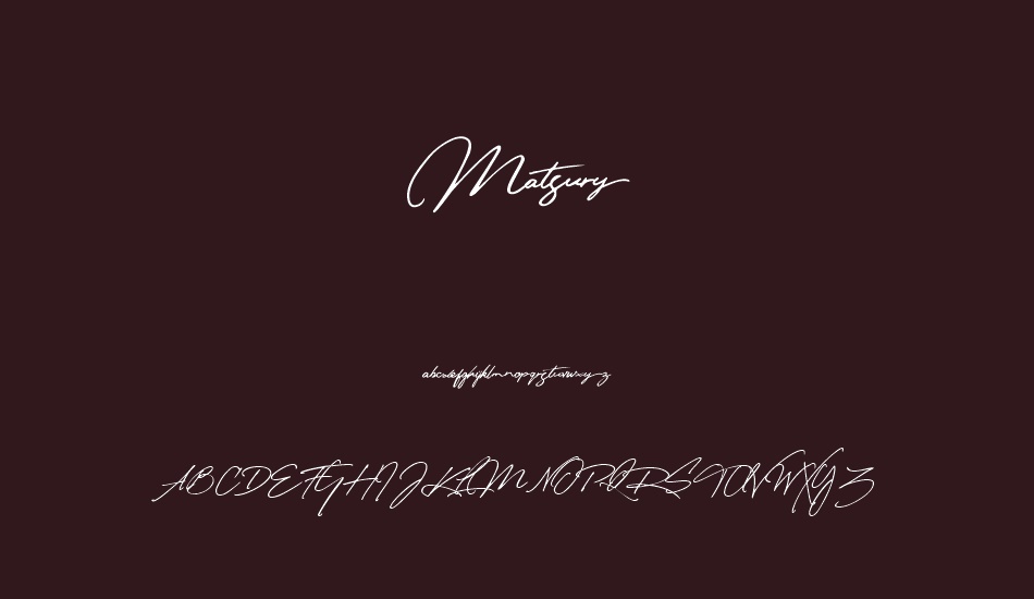 Matsury font