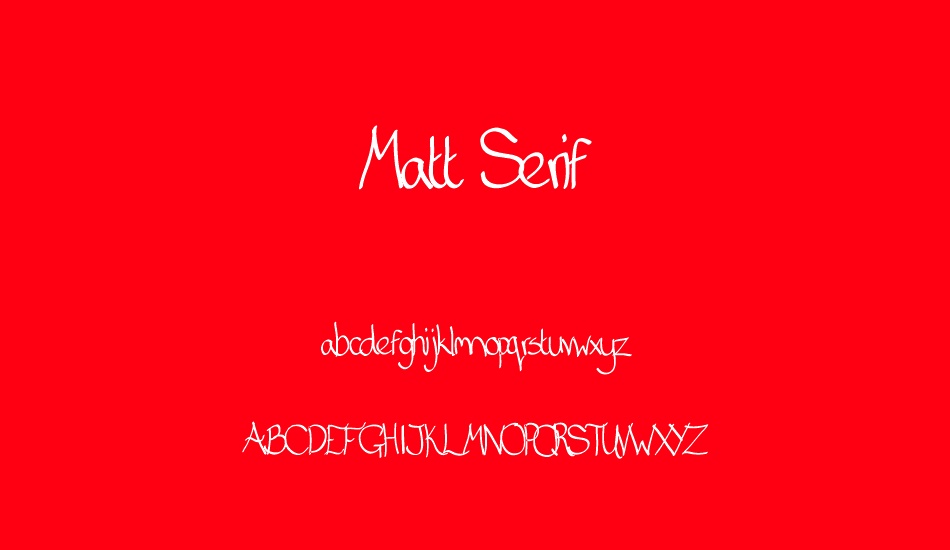 Matt Serif font