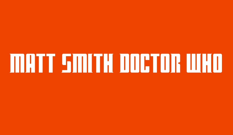 Matt Smith Doctor Who font big