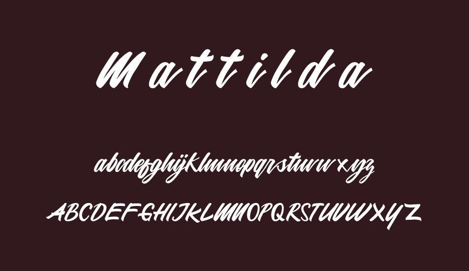 Mattilda font