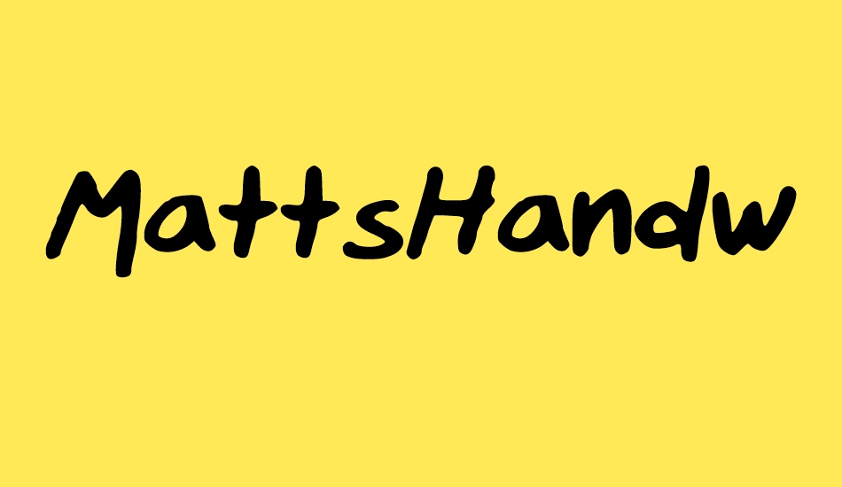 MattsHandwriting font big