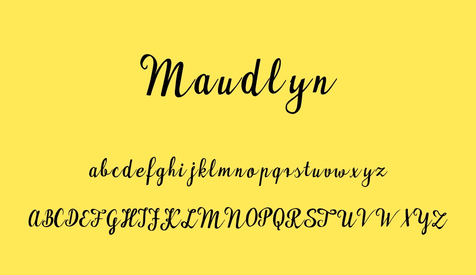 Maudlyn font