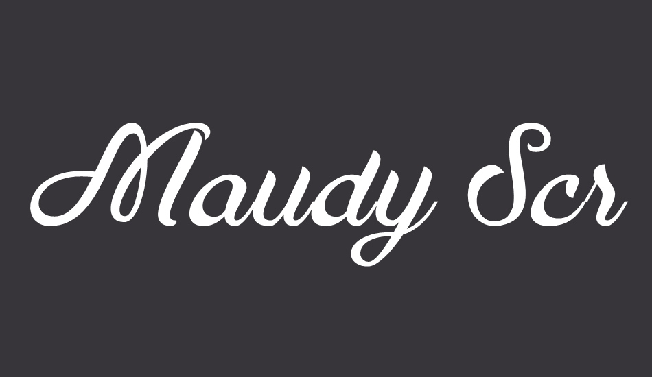 Maudy Script font big