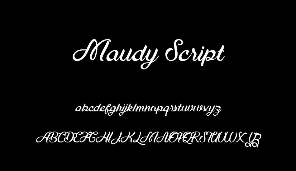 Maudy Script font