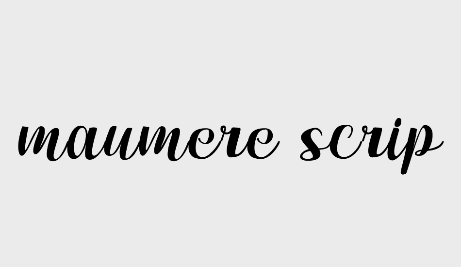 maumere script font big