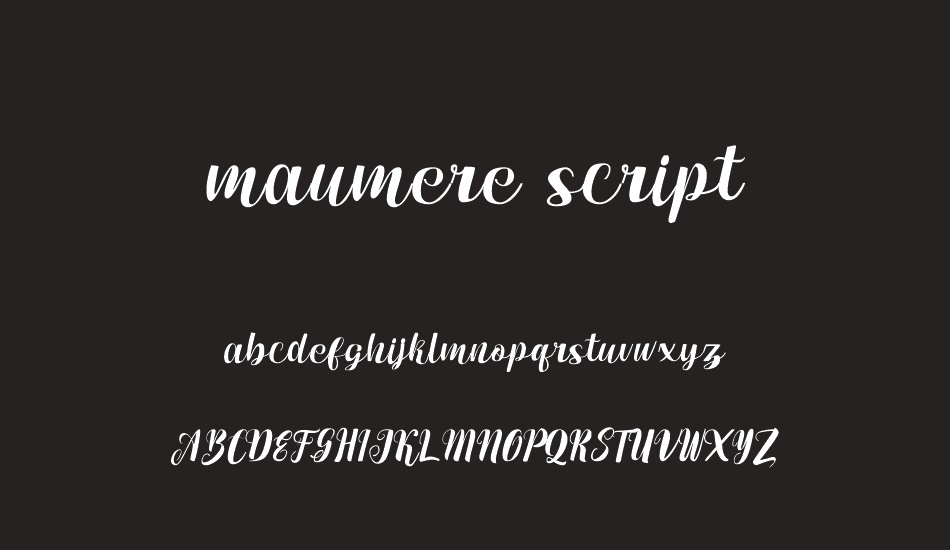 maumere script font