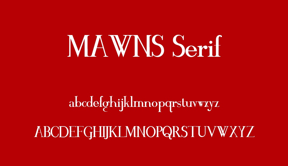 MAWNS Serif font