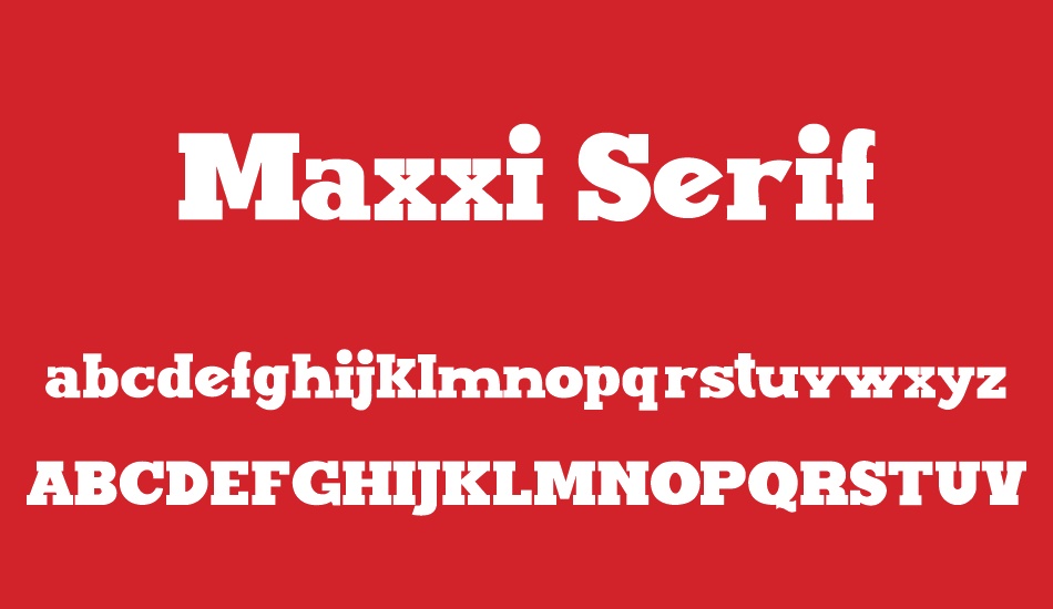 Maxxi Serif font