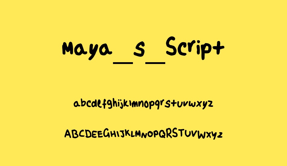 Maya_s_Script font