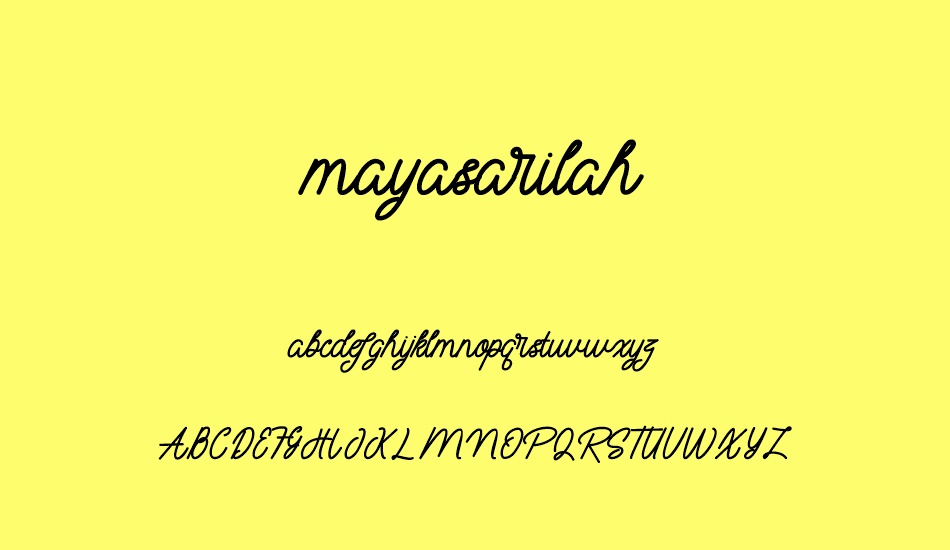 mayasarilah font