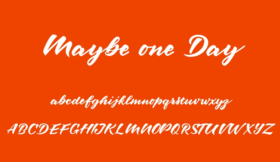 Maybe one Day DEMO font