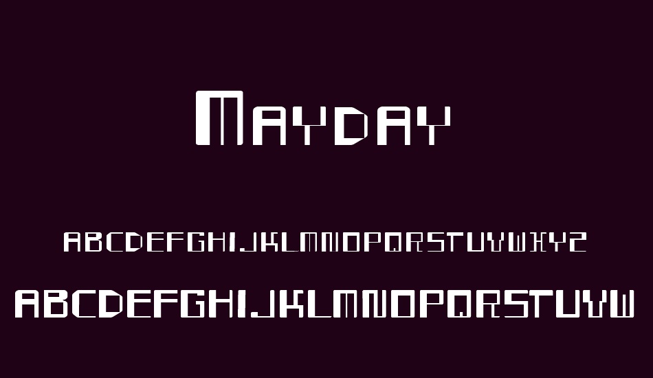 Mayday font