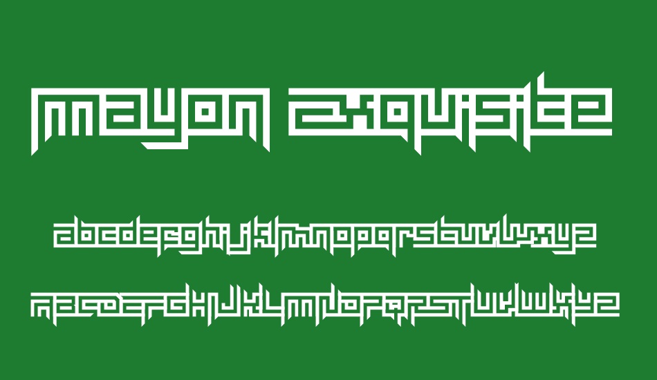 Mayon Exquisite font