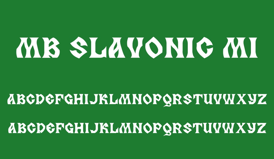 MB Slavonic Minsk font