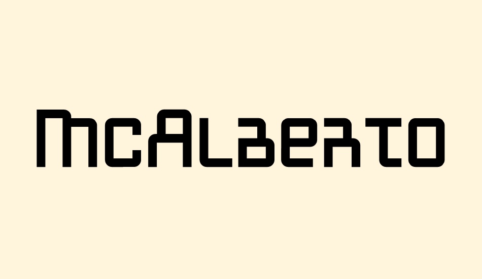 McAlberto font big