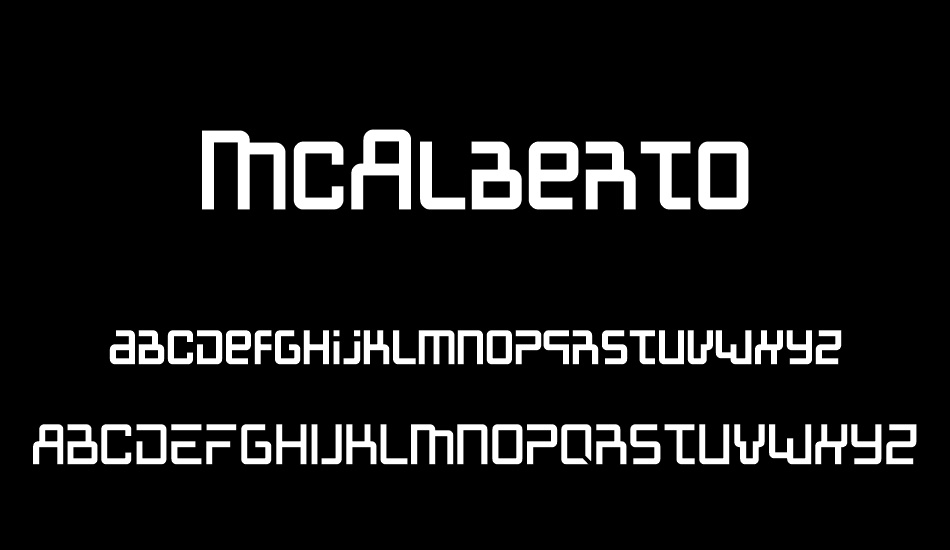 McAlberto font