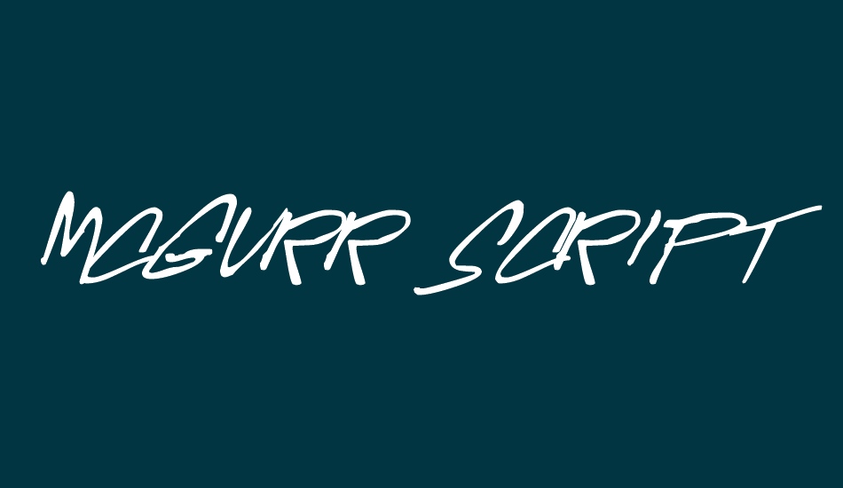 McGurr Script font big