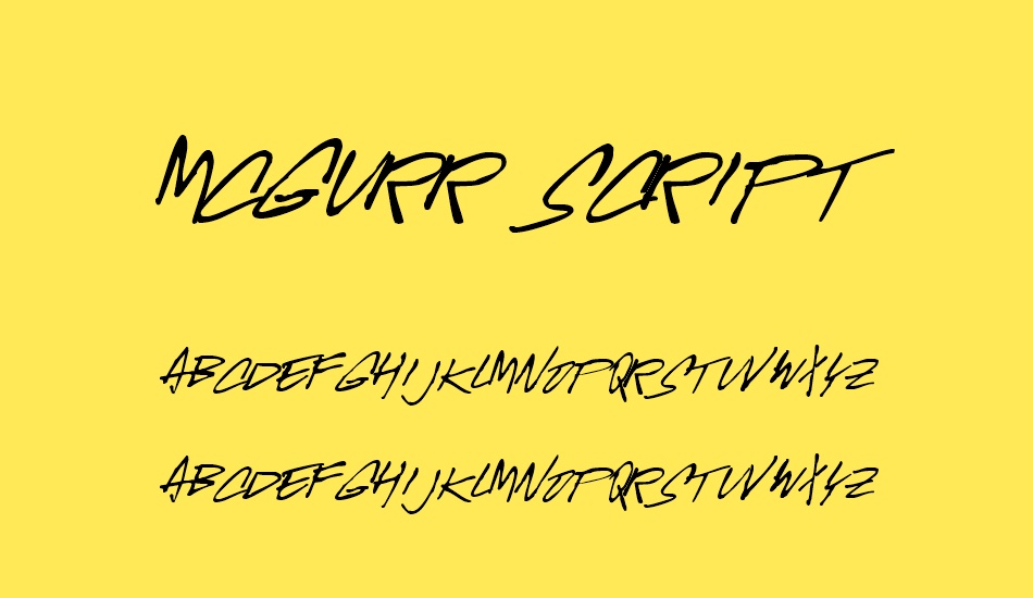 McGurr Script font