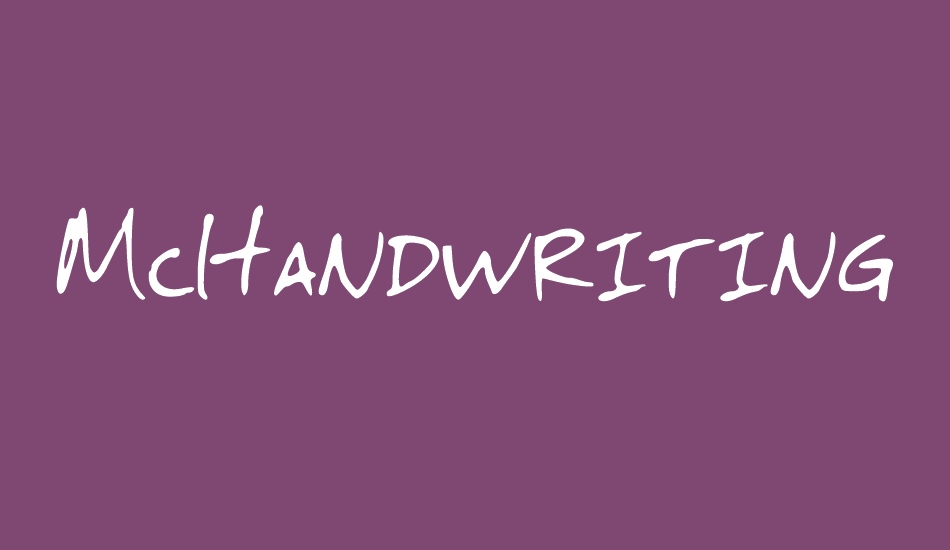 McHandwriting font big