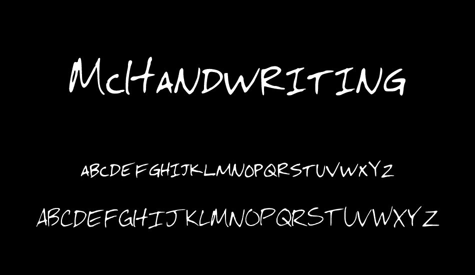 McHandwriting font