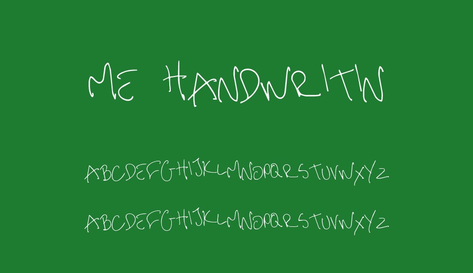 me handwritin font