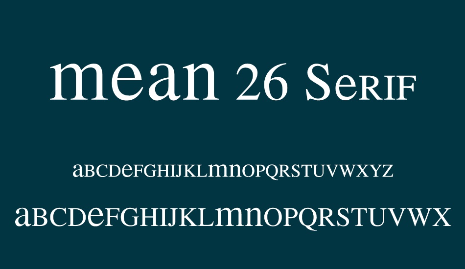 mean-26-serif-free-font