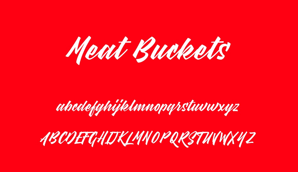 Meat Buckets font