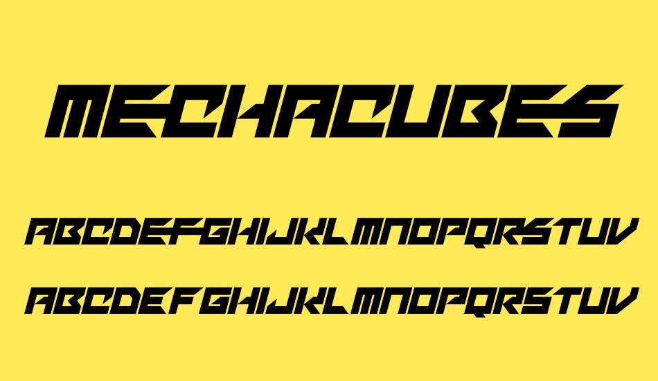 Mechacubes font